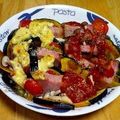 puniＫ's cooksnap of when they made 秋野菜の重ね焼き～2種のソースかけ～.