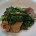 ハッピーきなこ's cooksnap of when they made 小松菜と豚肉のにんにく炒め.