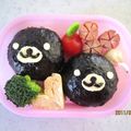 39rainbow's cooksnap of when they made キャラ弁　まっくろ☆リラックマ？.