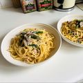 Tonkoshi's cooksnap of when they made アスパラとベーコンのクリームパスタ.
