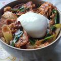 花時計咲いた's cooksnap of when they made 豚キムチ温玉のせ.