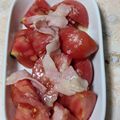 彩ーAyaー's cooksnap of when they made 塩分0.25:ベーコントマトサラダ.