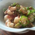 olive77★'s cooksnap of when they made ＊オクラと長芋の梅肉和え＊.