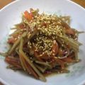 ♪♪ちょこ♪♪'s cooksnap of when they made きんぴらゴボウ。我が家の常備菜、名脇役！.