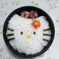 kimiko2564's cooksnap of when they made キャラ弁☆詰めるだけのキティちゃん簡単♪.