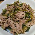 ナーちゃん's cooksnap of when they made 【野菜ソムリエ】京壬生菜と豚肉の炒めもの.