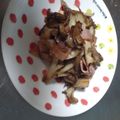 ちかぽん０８０３'s cooksnap of when they made 舞茸とベーコンのニンニク炒め.