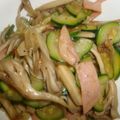 シホンちゃん's cooksnap of when they made ズッキーニと舞茸のにんにくじょうゆソテー.