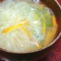 ミズホ@M's cooksnap of when they made ねぎネギ人参の春雨スープ.