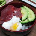 君HAPPY's cooksnap of when they made まぐろと温玉のすし丼.