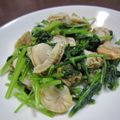 JUNSEIママ's cooksnap of when they made ベビーホタテと水菜のガーリック炒め。.