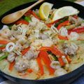 _tomo_tomo_'s cooksnap of when they made 魚介のフライパン・パエリア.
