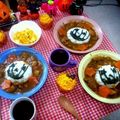 沙織姫's cooksnap of when they made ハロウィンに☆南瓜の簡単デコカレー☆.