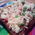 ★ひいらぎ★'s cooksnap of when they made ✿お豆腐サラダのオープンサンド✿.