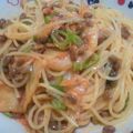 xxkeikoxx's cooksnap of when they made 納豆　キムチ　卵の濃厚パスタ.