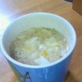 のじまさん's cooksnap of when they made レンジで簡単♪ｷｬﾍﾞﾂ&たまごのスープ.