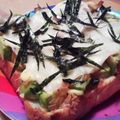 ★ひいらぎ★'s cooksnap of when they made アボカドとなめたけのトースト　わさび風味.