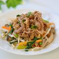 さとみわ's cooksnap of when they made きのこともやし♪ピリ辛☆豚のせ.