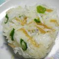 かごちゃー's cooksnap of when they made なめ茸＆小ネギ＆しらすのおにぎり.