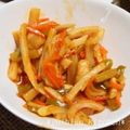 yuihiko's cooksnap of when they made 甘酢で☆にんじんピーマン筍のきんぴら.