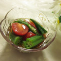 miyuki12's cooksnap of when they made ★トマトとオクラのお浸し★.