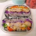 maiharunao's cooksnap of when they made 梅タル豚南蛮と綾野菜のおにぎらず.