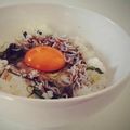 kyoko1976's cooksnap of when they made 大葉としらすの卵かけご飯 TKG！　.