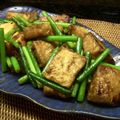 ちべターリー's cooksnap of when they made 簡単！厚揚げとにんにくの芽の味噌バタ炒め.