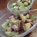 時花菜's cooksnap of when they made ✿アボかま＆タコのわさマヨ和え✿.