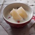 ふんわりしょこら's cooksnap of when they made 杏仁プリンと桃のデザート.