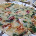 Natsutach's cooksnap of when they made モチモチ～タコとニラのチヂミ☆.