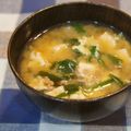＊＊rose＊＊'s cooksnap of when they made ニラ玉のお味噌汁☆.