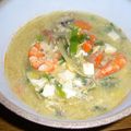 ももんにゃー's cooksnap of when they made 海老と豆腐とにらで中華スープ.