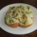 よちりん's cooksnap of when they made 白菜と枝豆と葱の和風トースト.