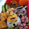 apricotmom's cooksnap of when they made ハロウィン　まめゴマのキャラ弁.