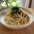 みるく茶's cooksnap of when they made お手軽です☆サバ缶と大葉で和風スパゲティ.