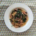 aromatico's cooksnap of when they made ジョリパ風♪ほうれん草ベーコン和風パスタ.