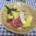ととろ＆めい's cooksnap of when they made うちの味♪塩麹とお刺身で♪和のアボカド♪.