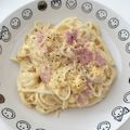 ∪うう∪'s cooksnap of when they made うどんカルボナーラ.