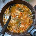真樹 野畑's cooksnap of when they made ホエイでキムチチゲ風スープ.