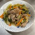 ミアンミアン's cooksnap of when they made ランチ◎豚コマ☆チンゲン菜☆簡単♪中華丼.