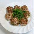 yukakobi☆'s cooksnap of when they made 大葉入りつくね☆梅だれ焼き.