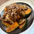 pali's cooksnap of when they made 豚こま肉（鶏むね）かぼちゃ舞茸の甘辛炒め.