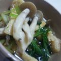 yuri＠まま's cooksnap of when they made 水菜ときのこの煮びたし.