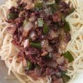 はるかなみ's cooksnap of when they made ☆ひとりごはん☆キムチの素でピリ辛パスタ.