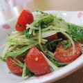 チョビ～☆'s cooksnap of when they made ✿水菜と❀プチトマトの✿ゴマ味噌和え.