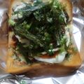 ラブリーおばちゃん's cooksnap of when they made 目玉焼き☆Ｃｏｃｏの☆お好み焼きトースト.