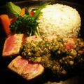 ひさかた's cooksnap of when they made ビーフカツにオクラソース.