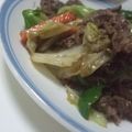ゆーあちん's cooksnap of when they made 牛こま肉でコチュごま炒め.
