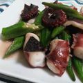 AN♯'s cooksnap of when they made 【バルの】ピリ辛タコ×オクラ【おつまみ】.